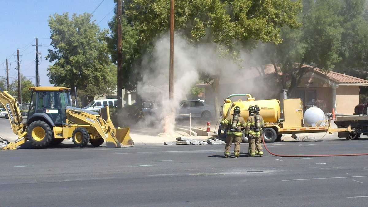 See photos of the gas line break