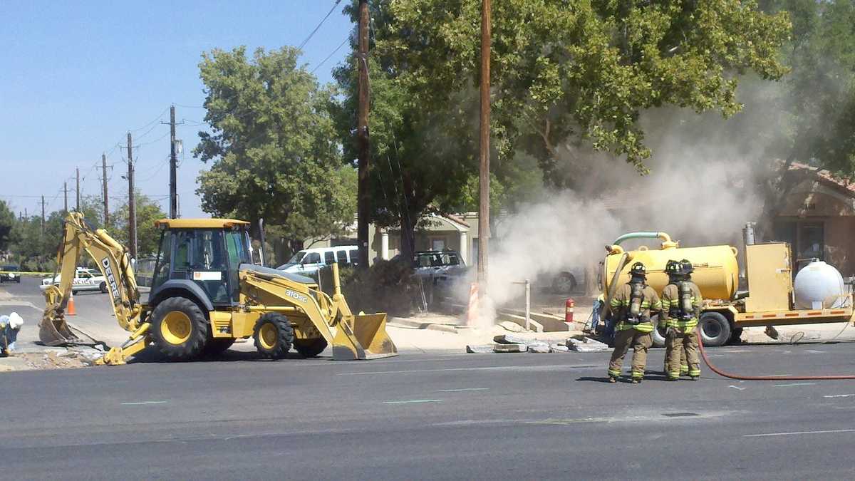 See photos of the gas line break