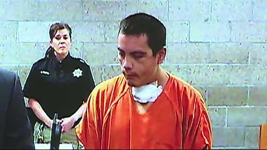 Dylan Maho was arraigned in  court Tuesday after being arrested for being naked outside the window of two teenage girls.