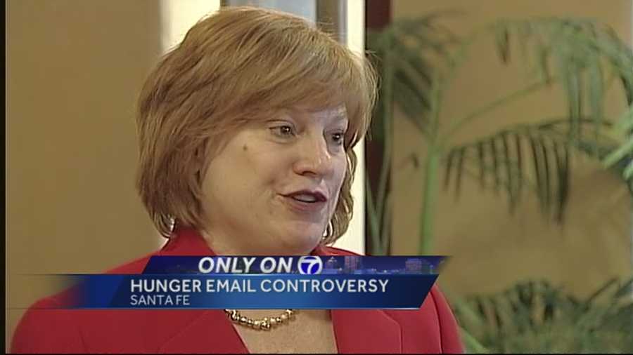 Hunger not a problem in NM, email stated