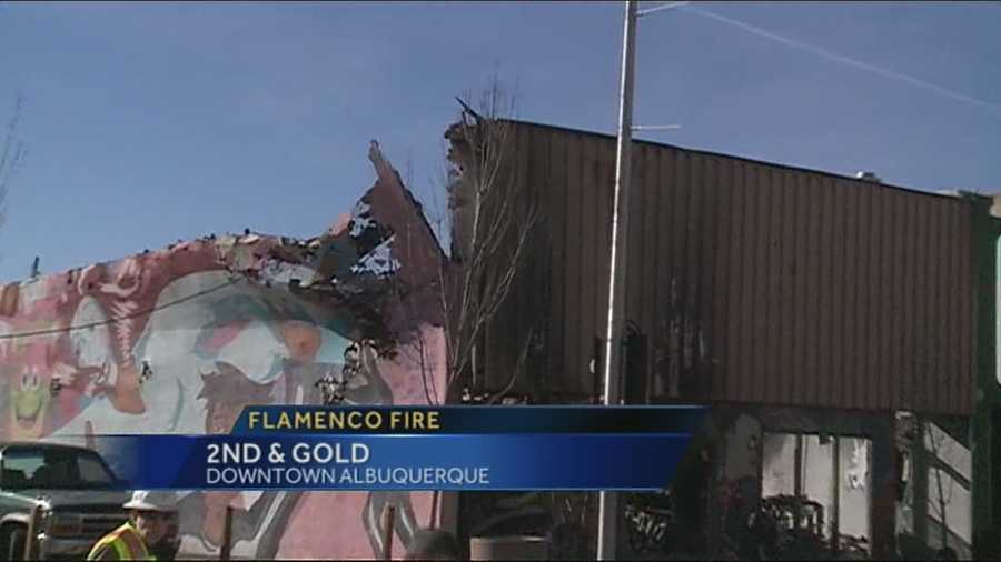 An intense fire tore through the Flamenco Building in Albuquerque on Wednesday afternoon.