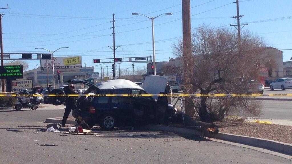 Man 'critical' after crashing into a power pole