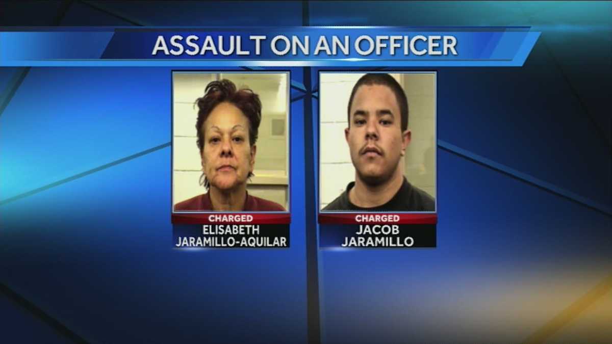 Mom Son Charged With Assaulting Officers 8286