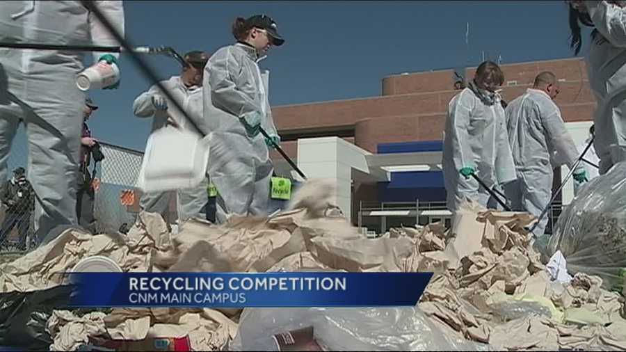Students at Central New Mexico Community College may have noticed a large pile of garbage in the middle of campus Wednesday.