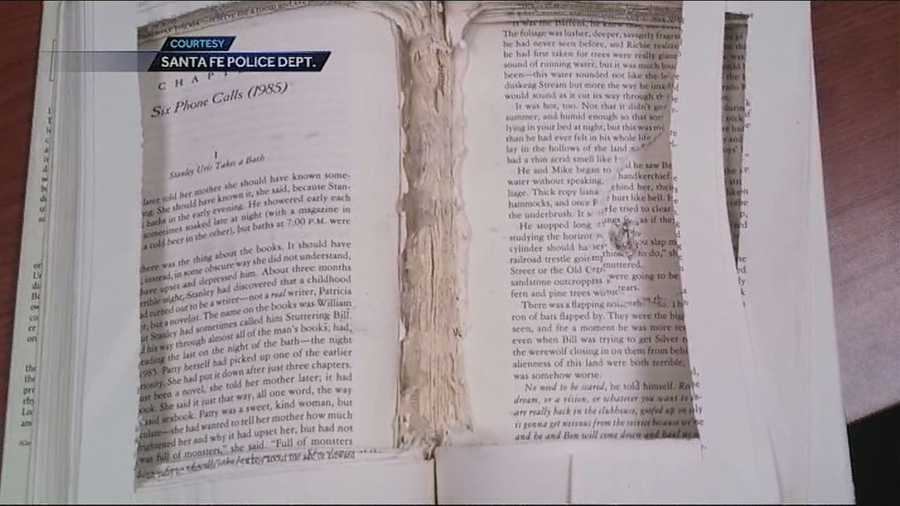 Santa Fe police say they busted a Santa Fe High School student hiding drugs inside a book.