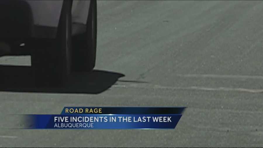 There have been five road rage incidents in Albuquerque in the past week, according to police, and three of them involved a weapon.
