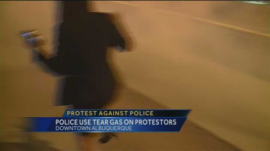 Hundreds marched for more than nine hours in protest of the Albuquerque Police Department's use of force.
