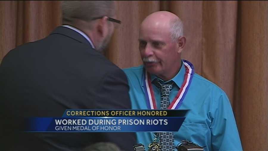 After more than 30 years after the Santa Fe prison riot one of the corrections officers on duty that day is being honored.