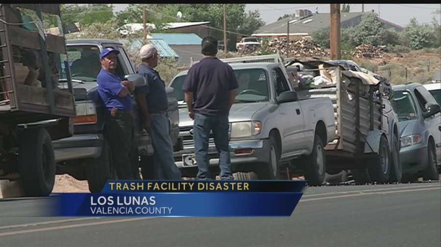 Half of the equipment isn’t working at a trash facility in Valencia County, and that led to mile-long lines Sunday.