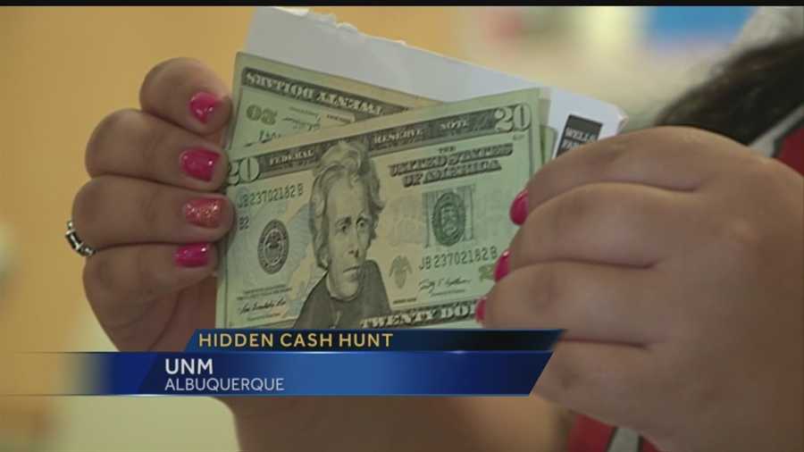 A man started his mission Wednesday to leave thousands in cash lying around Albuquerque over the next month and a-half.