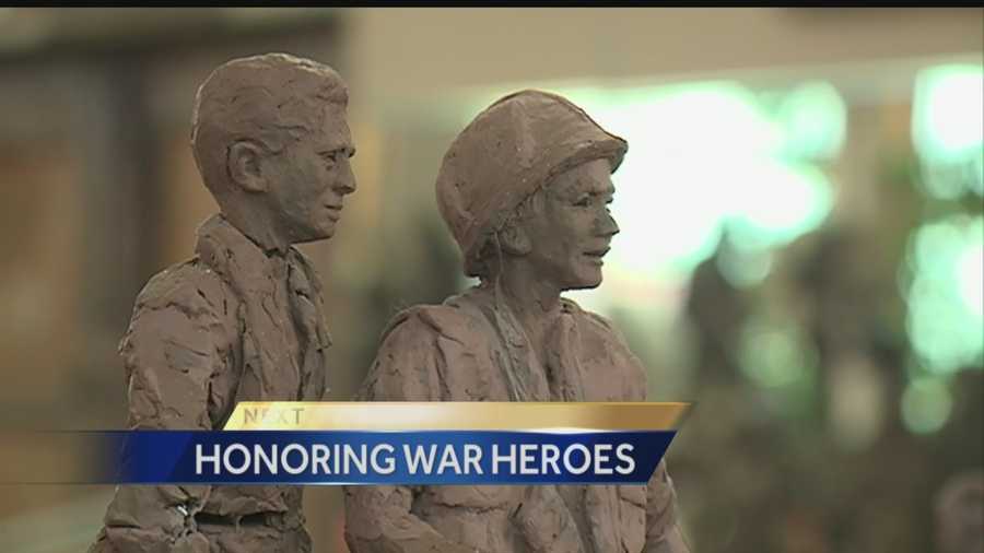 A talented New Mexican sculptor is behind art meant to honor two fallen veterans from Barelas at the Hispanic Cultural Center.