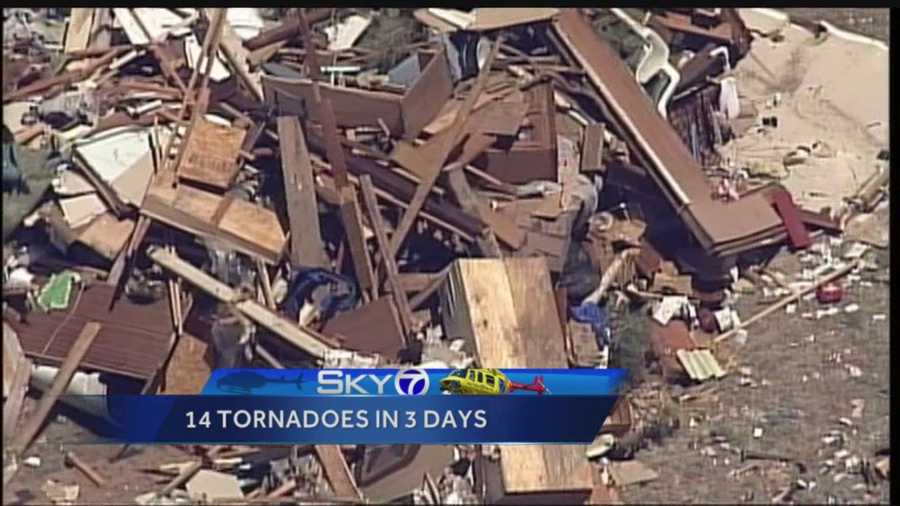The two vacation homes destroyed over the weekend were decimated by an EF-1 tornado.