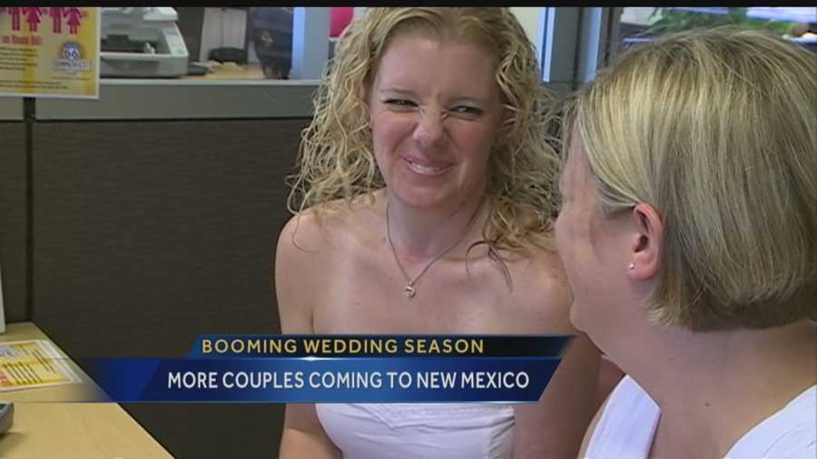 More people are coming to New Mexico to tie the knot, and out-of-state same-sex couples are a big part of the increase.