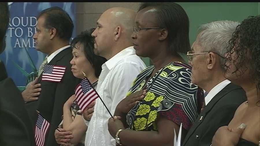 23 people just became American citizens in Albuquerque.  Meanwhile, more people than ever are trying to escape into the US illegally.