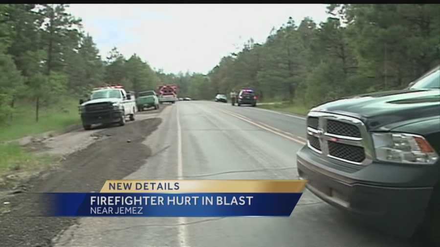 A U.S. Forest Service wildland firefighter is hurt after an explosion in the Jemez Forest.