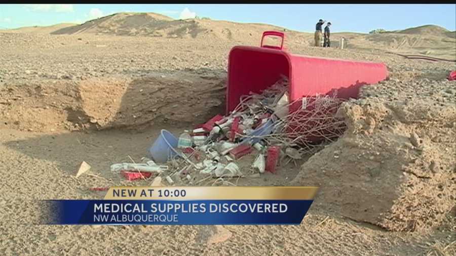 Target 7 is digging for answers after an Albuquerque man found a pile of used medical supplies, including needles, out in the open.