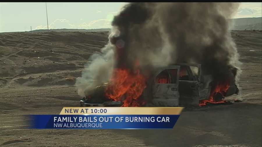 A truck burst into flames Monday afternoon on Los Volcanes in west Albuquerque.