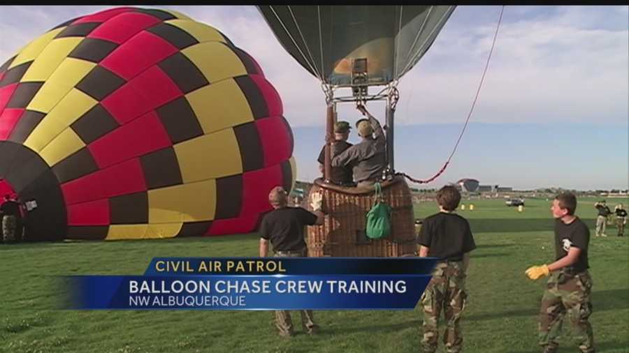 Some Civil Air Patrol Volunteers are learning how to help on the ground as chase crews when New Mexico's hot air balloons fly.