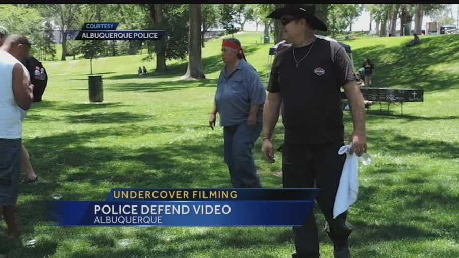Albuquerque police said the videotaping of a well-known critic of the department at a rally was an accident, not surveillance.