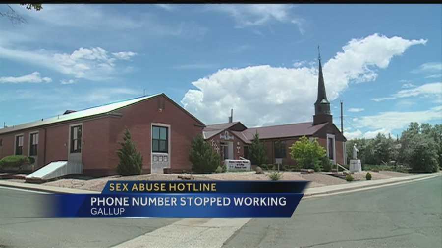 A hotline set up for people abused by clergy members in the Gallup Diocese stopped working for almost two weeks.