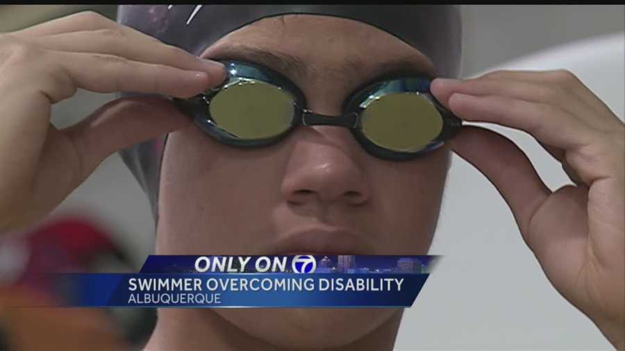 He's fearless, talented, and isn't letting a freak accident stop him from chasing his dreams. This athlete is making a splash in a local pool and raising the bar for kids with disabilities.