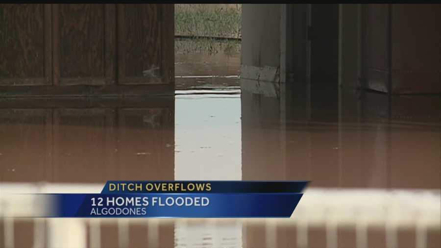 Recent rainfall has brought flooding to Algodones.