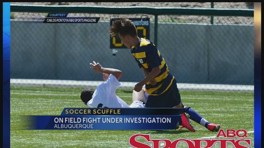 A fight during a high school soccer game, landed one player in the hospital.