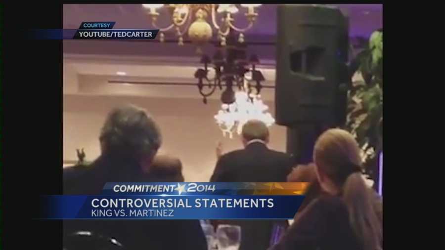 Democratic gubernatorial candidate Gary King was caught on camera saying Gov. Susana Martinez “does not have a Latino heart” at a recent fundraising event.