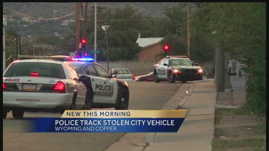 Albuquerque police arrested one person Wednesday morning after someone stole a city-owned vehicle.