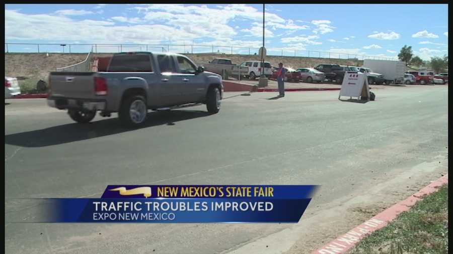Sunday’s traffic at the New Mexico State Fair was much calmer than Saturday.
