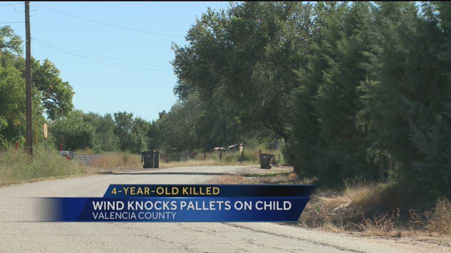 An emotional and devastating scene took over a Valencia County neighborhood Sunday afternoon when high winds caused a fatal situation for a 4-year-old girl.