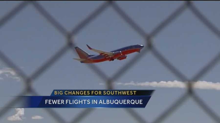 Southwest Airlines plans to cut five flights from the Albuquerque Sunport in November.