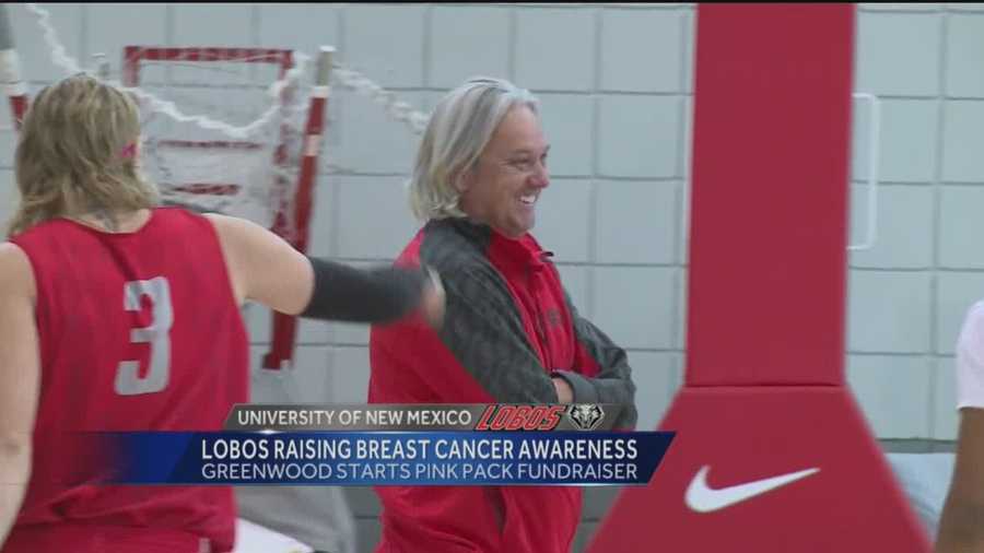 Members of the University of New Mexico men’s basketball team have been growing their hair for months in support of breast cancer awareness.