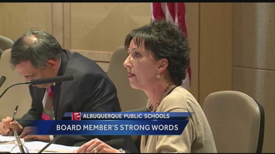 An Albuquerque Public School Board member was recently caught on camera saying she was glad her child is getting out of the district.