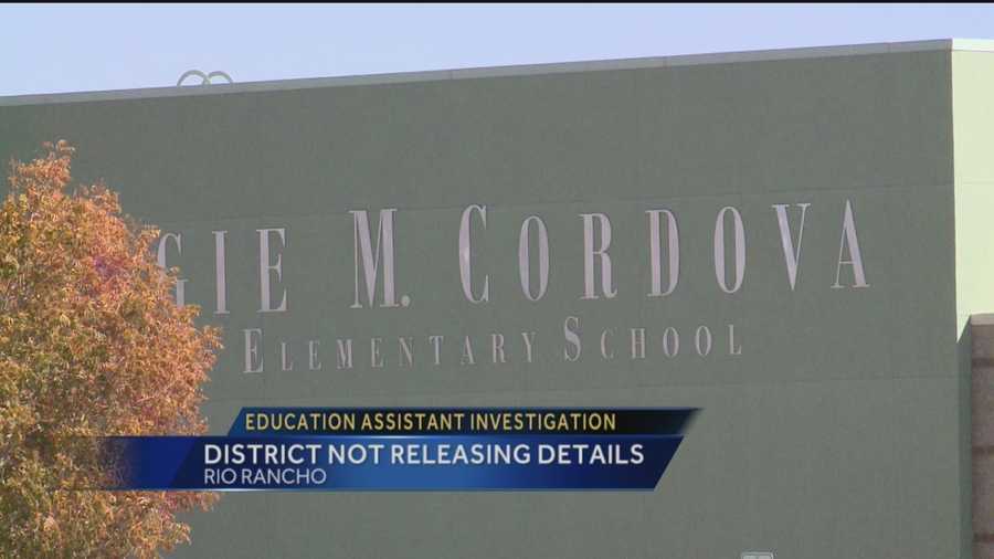 An educational assistant with Rio Rancho School District is on paid administrative leave while the district investigates inappropriate conduct.