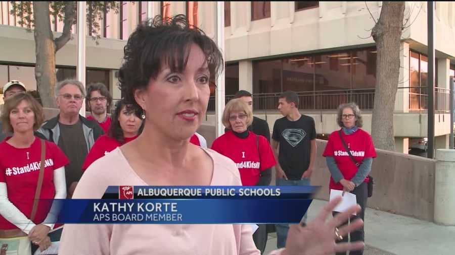 An Albuquerque Public Schools board member raised eyebrows after saying she was glad her child was leaving the school system.