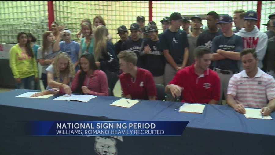 A long list of local athletes signing division one letters of intent and two females received the most national attention.