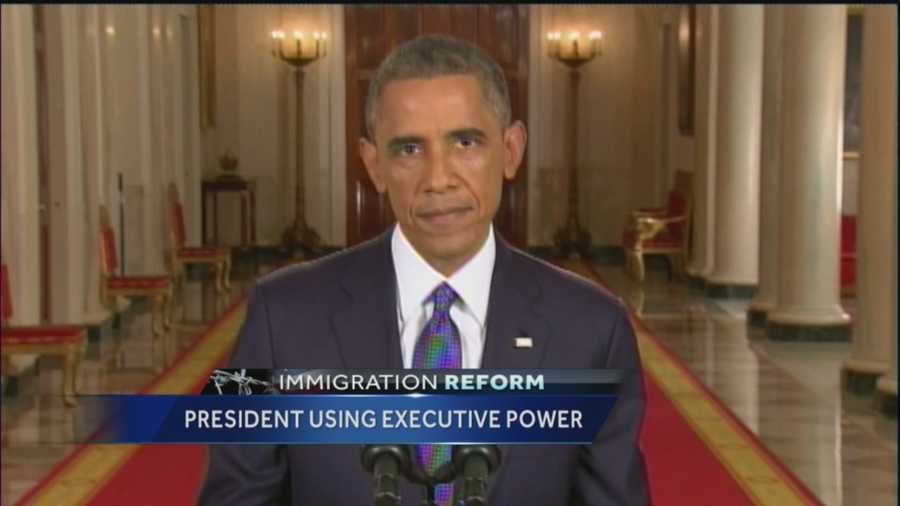 President Barack Obama said he has to fix a broken immigration system because Congress won't.