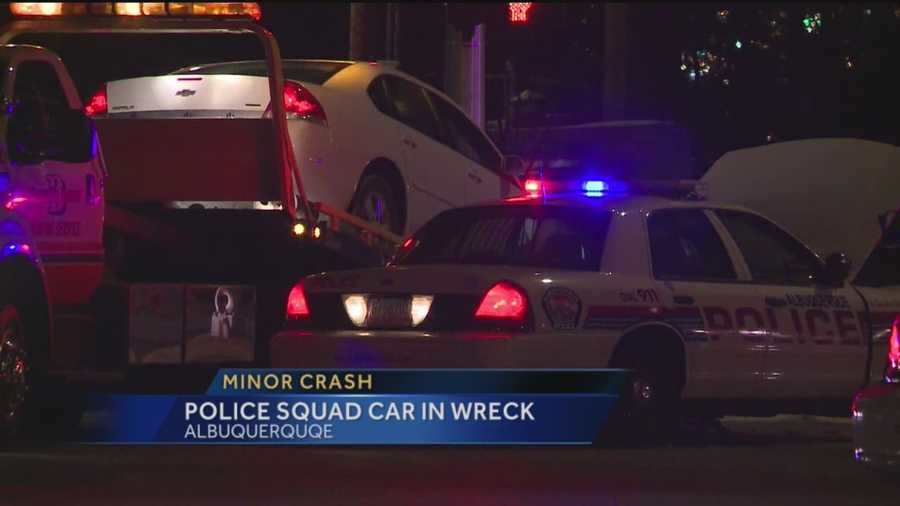 An Albuquerque police squad car was involved in a wreck Sunday evening near 98th Street and Central Avenue.
