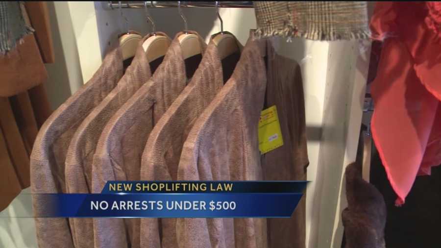 A new law says thieves who steal less than $500 from stores will be cited rather than arrested.