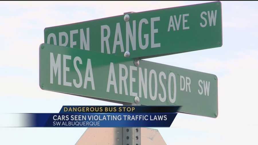 An Albuquerque dad has a beef with an intersection in his neighborhood where his two daughters wait every day for their school bus.