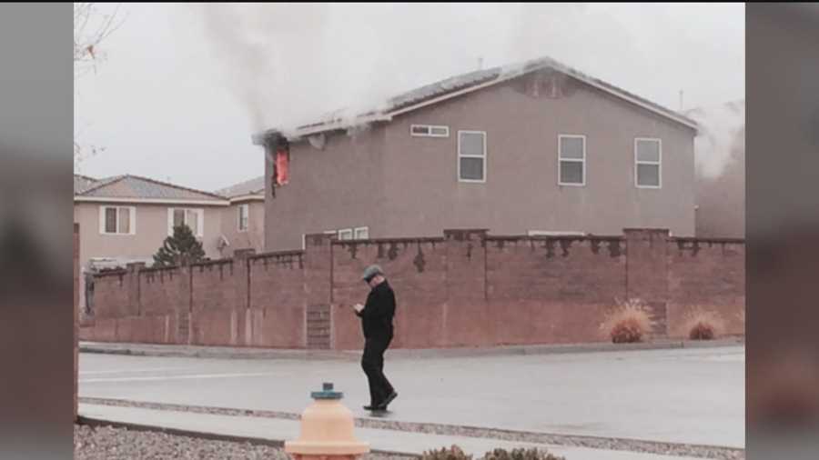 Albuquerque firefighters said they found a body while fighting a house fire Wednesday.