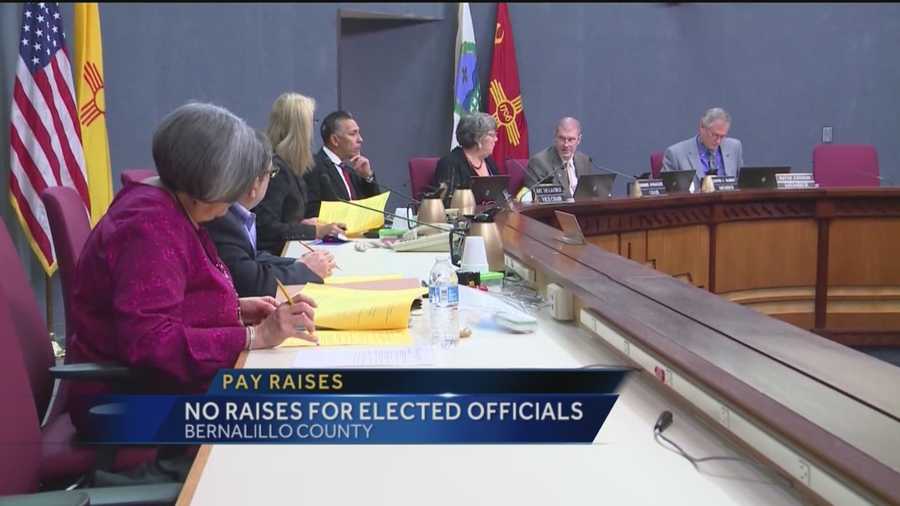 Officials in Bernalillo County will not be getting a pay raise next year, and commissioners are split on whether that's a good thing.