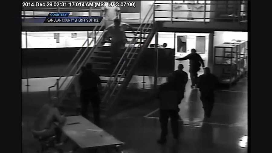 Four inmates are being charged in an attack on a guard at the San Juan County Jail.