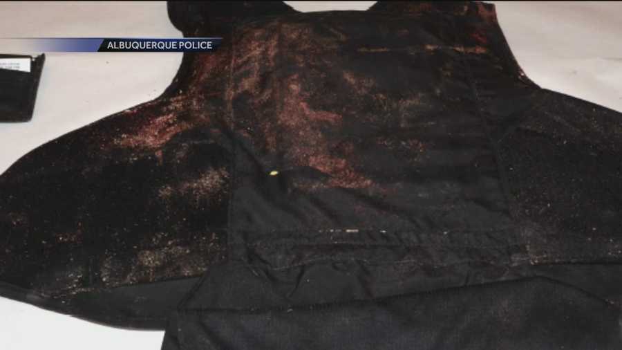 The bulletproof vest a suspect wore during Tuesday's officer-involved shooting was stolen from a Bernalillo County sheriff's deputy.