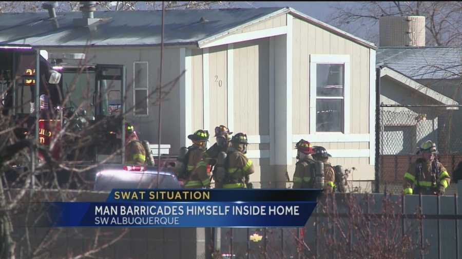 Albuquerque police said a man basically smoked himself out of a SWAT standoff Friday morning.
