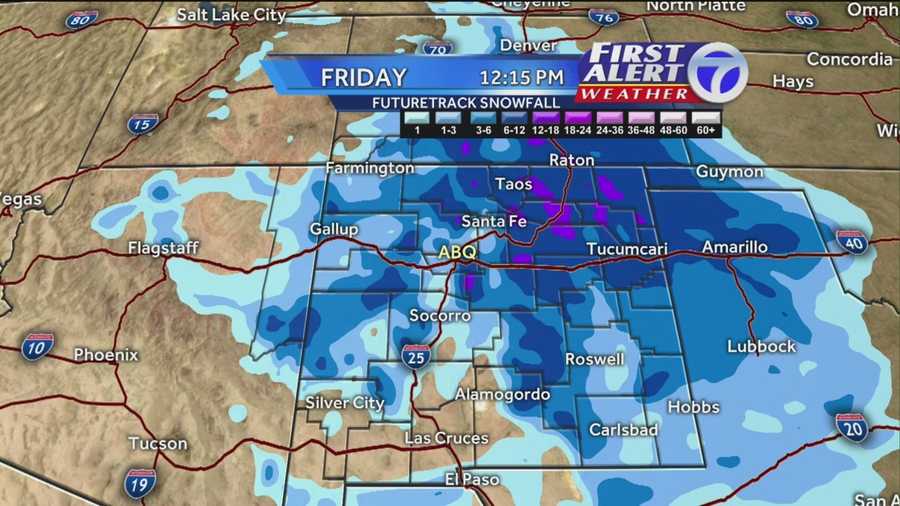 Snow is on its way, New Mexico. Here's a First Alert Weather report as it aired in the 10 p.m. show Tuesday.