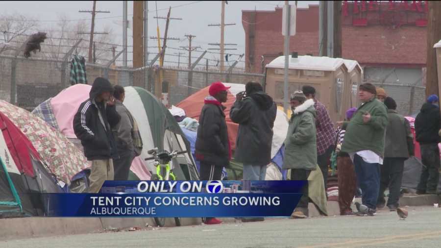 Since October, transients have lined up their tents in downtown Albuquerque and braced for cold temperatures.