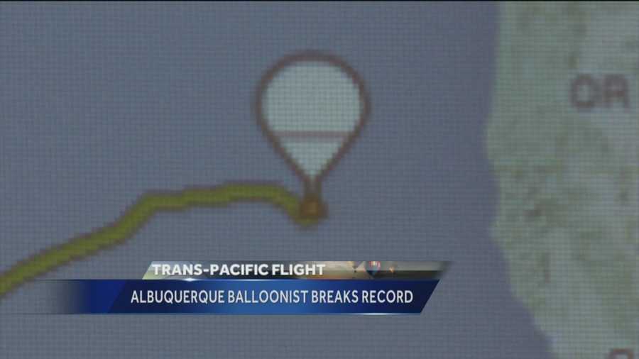 An Albuquerque balloonist and his copilot set an unofficial world record Thursday.