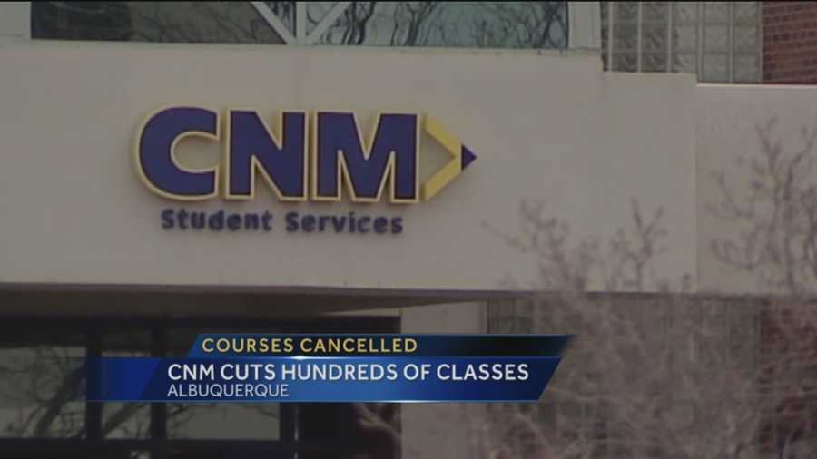Nearly 500 classes have been cancelled at Central New Mexico Community College due to a lack of students signing up, school officials said.